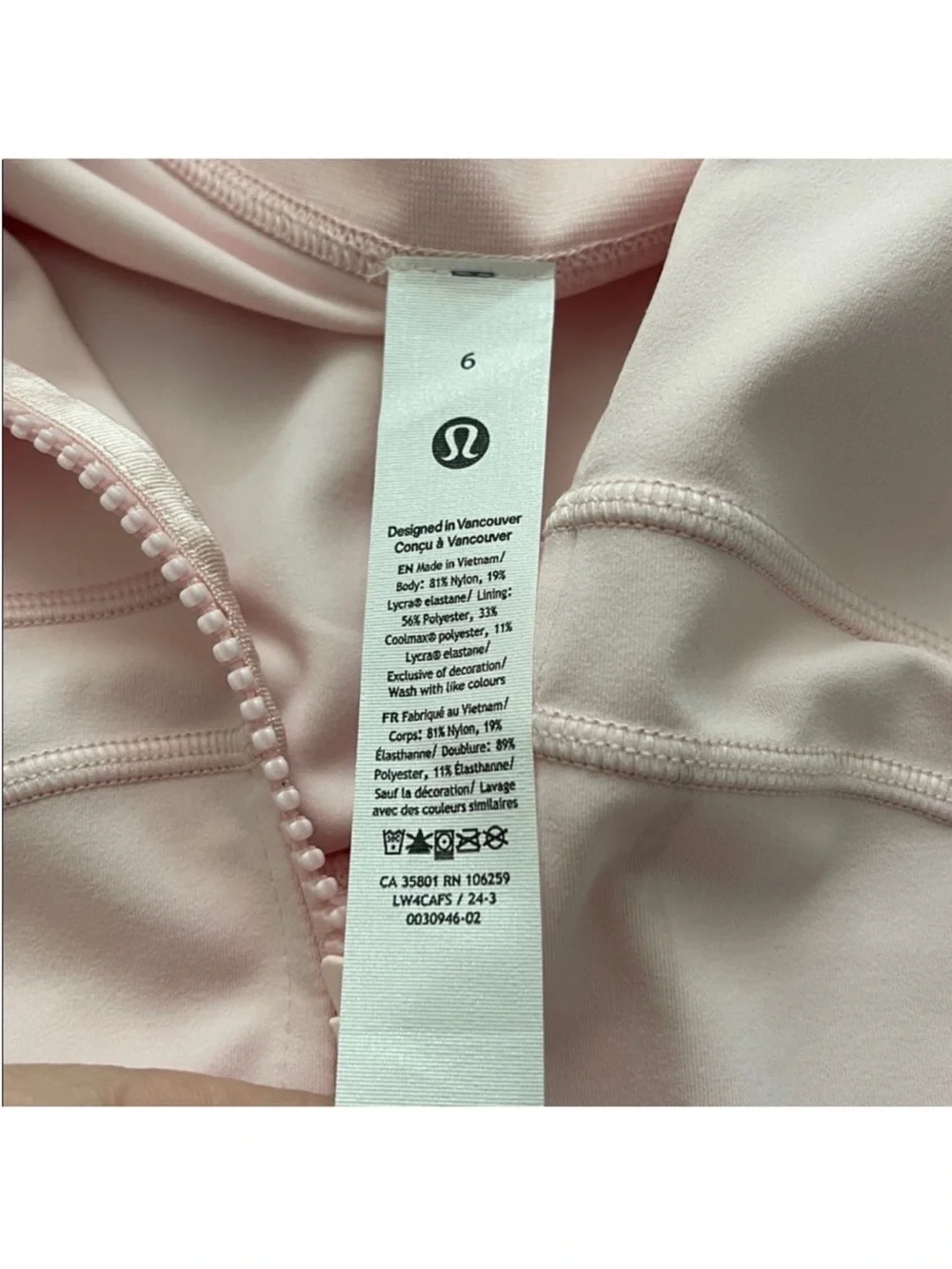 NWT Lululemon Define Jacket *Nulu Strawberry Milkshake Sz 6